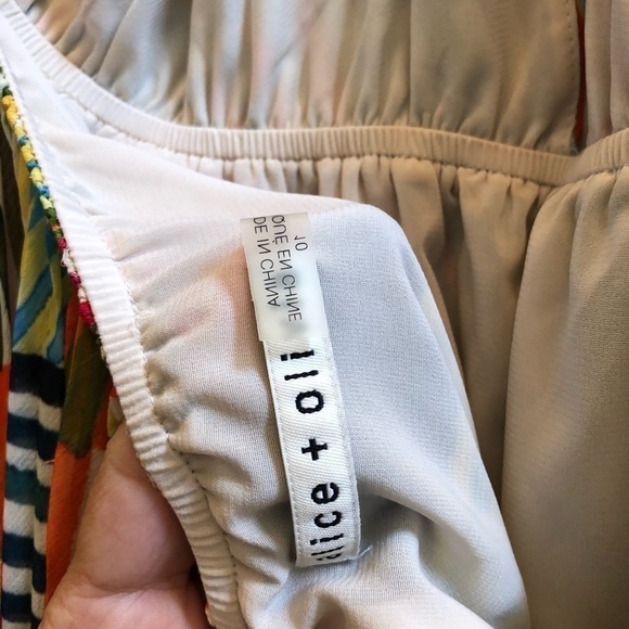 Alice + Olivia Ollie Handkerchief Printed Dress 10 - Picture 8 of 10